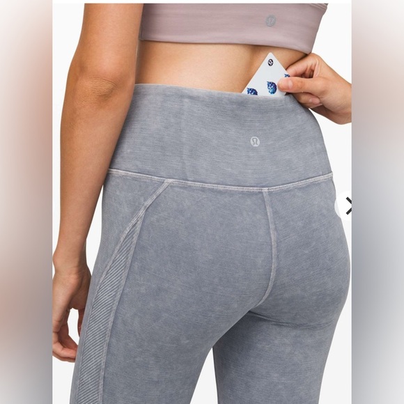 Lululemon Wunder Under High-Rise Tight Snow Washed Ribbed 28” - Size 4 - Picture 5 of 9